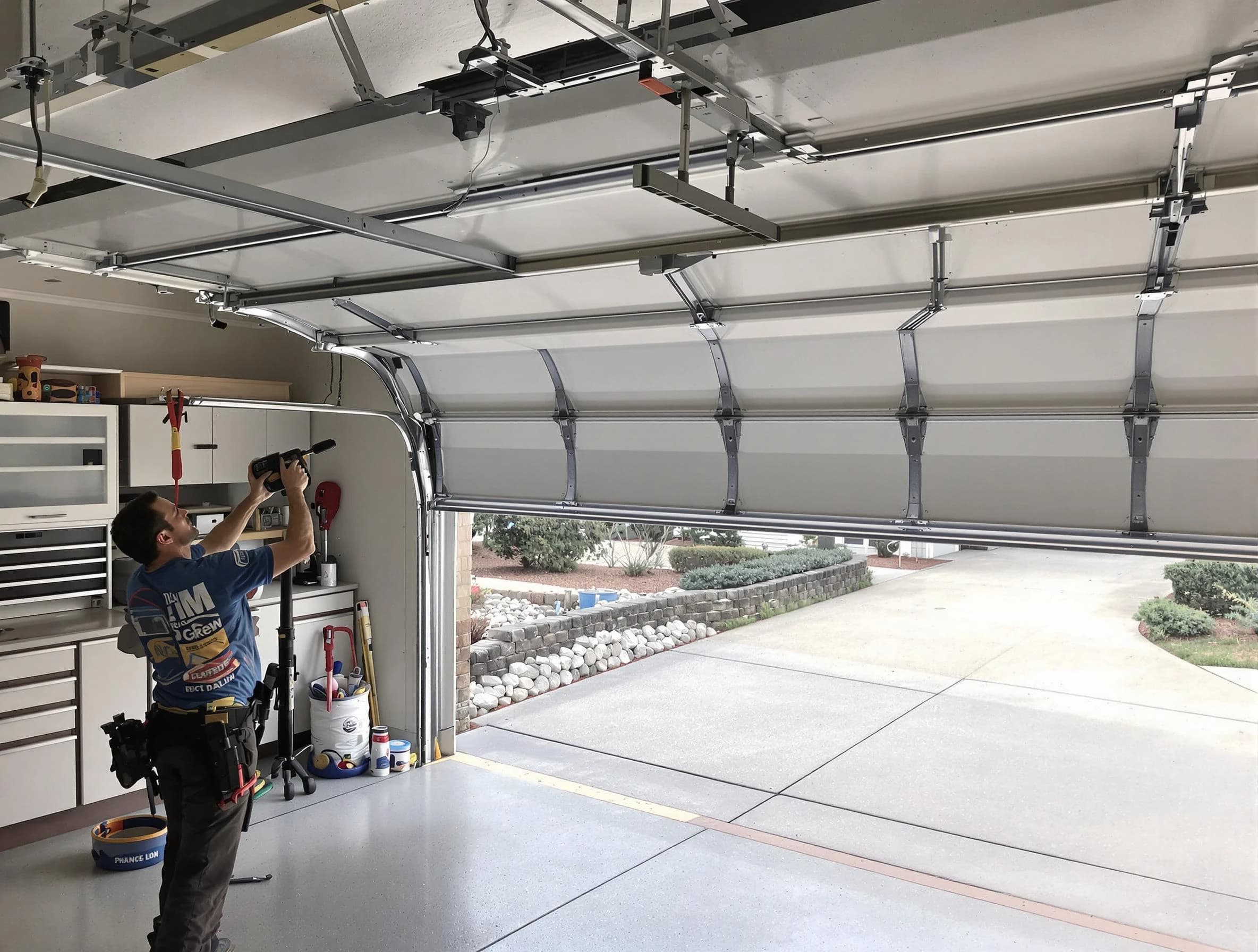 Garage door track repair service by East Basin Garage Door Repair in East Basin