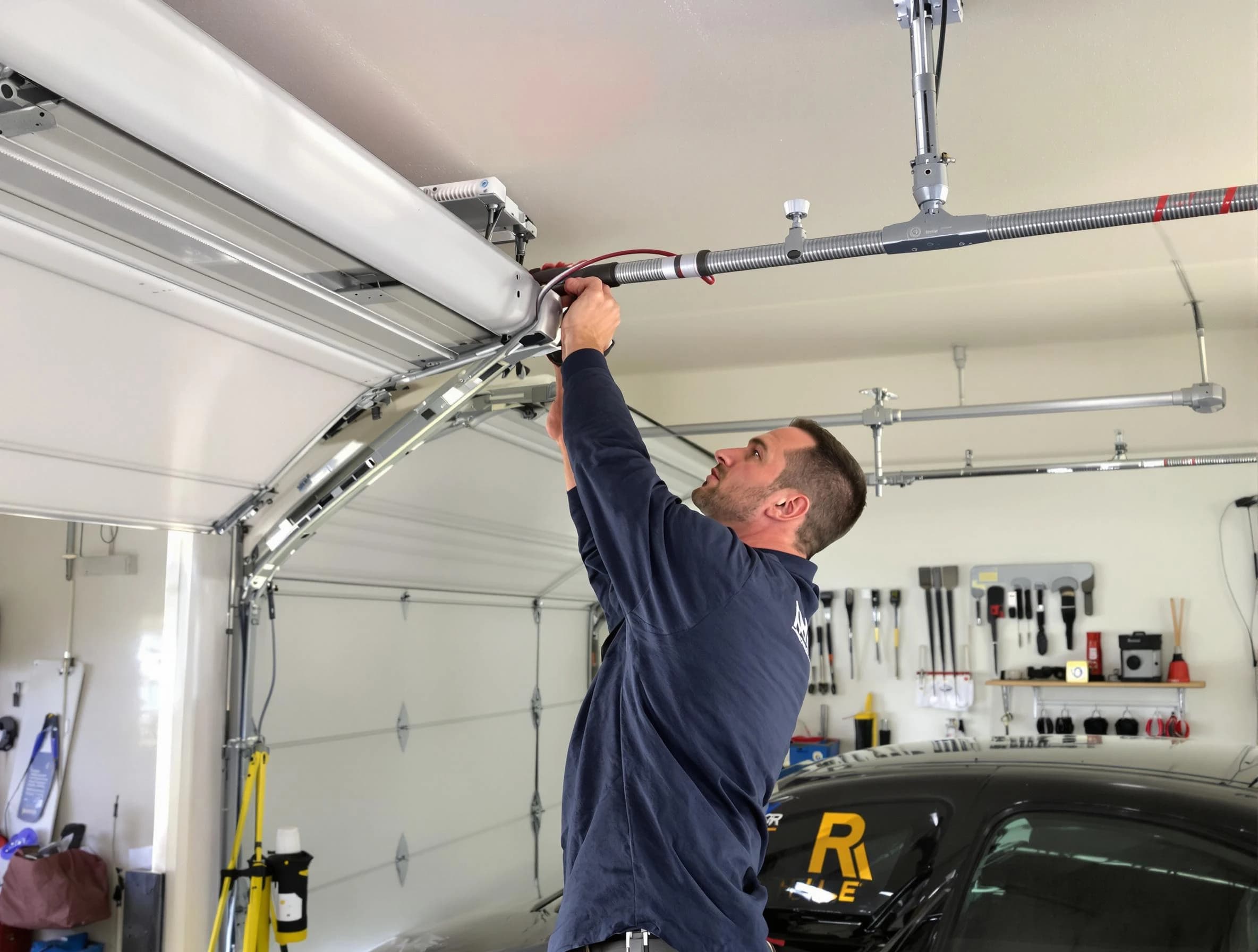 East Basin Garage Door Repair technician performing garage door cable repair in East Basin