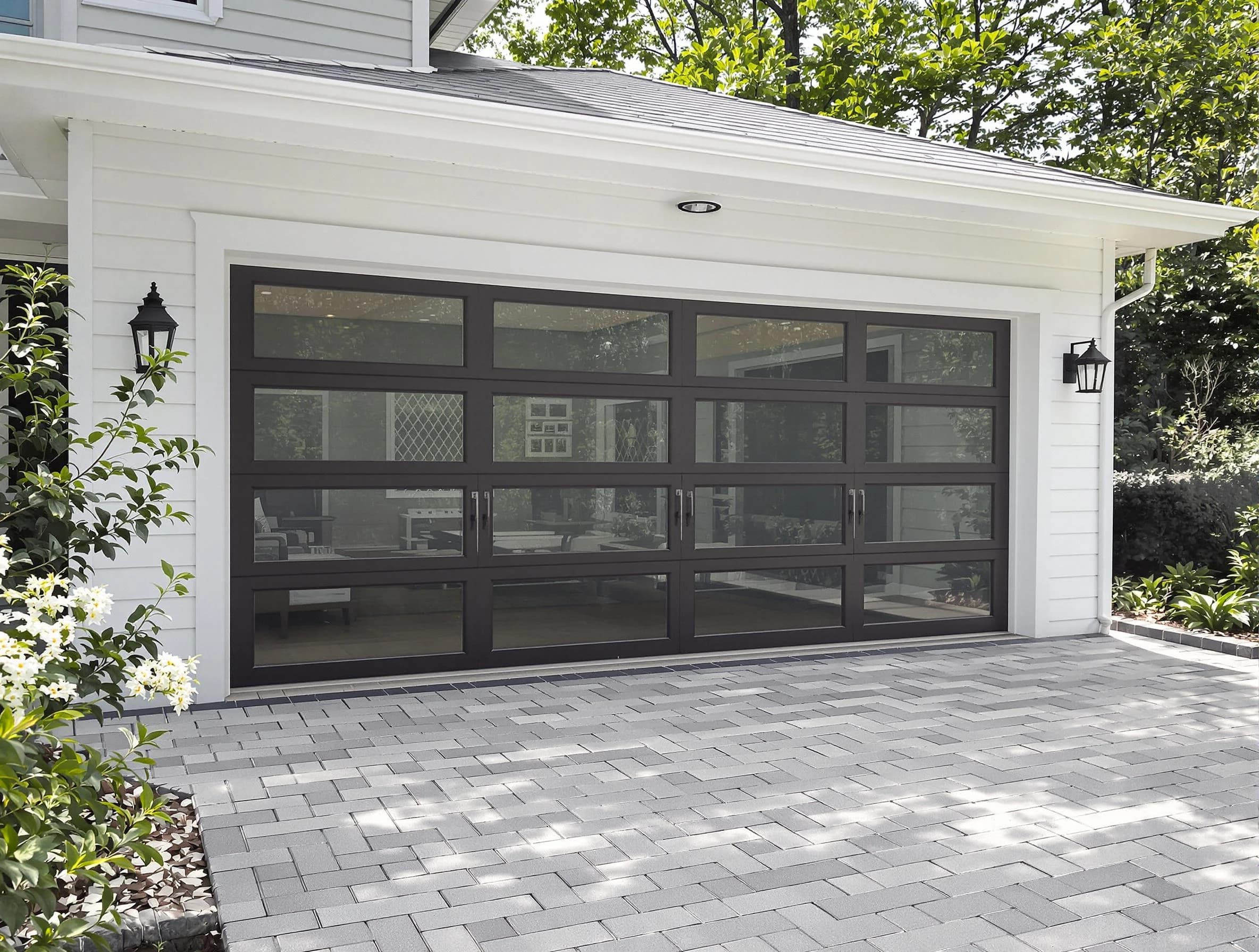 East Basin Garage Door Repair design specialist presenting custom garage door options to East Basin homeowner