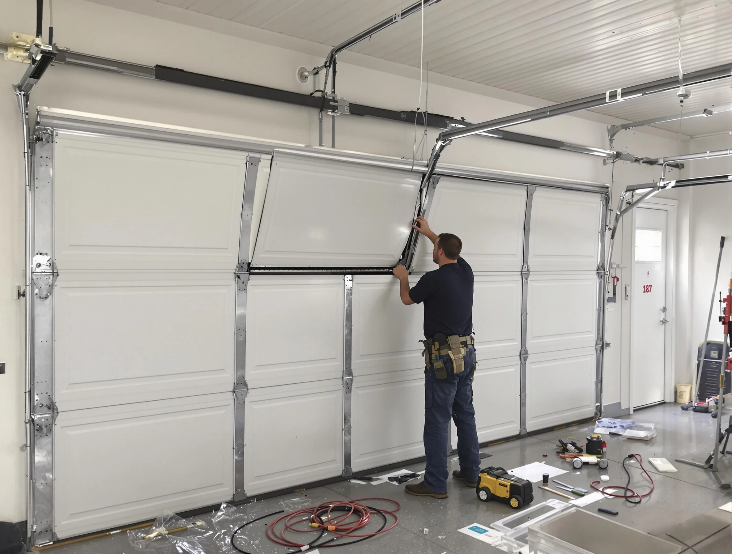 Garage Door Section Replacement in East Basin