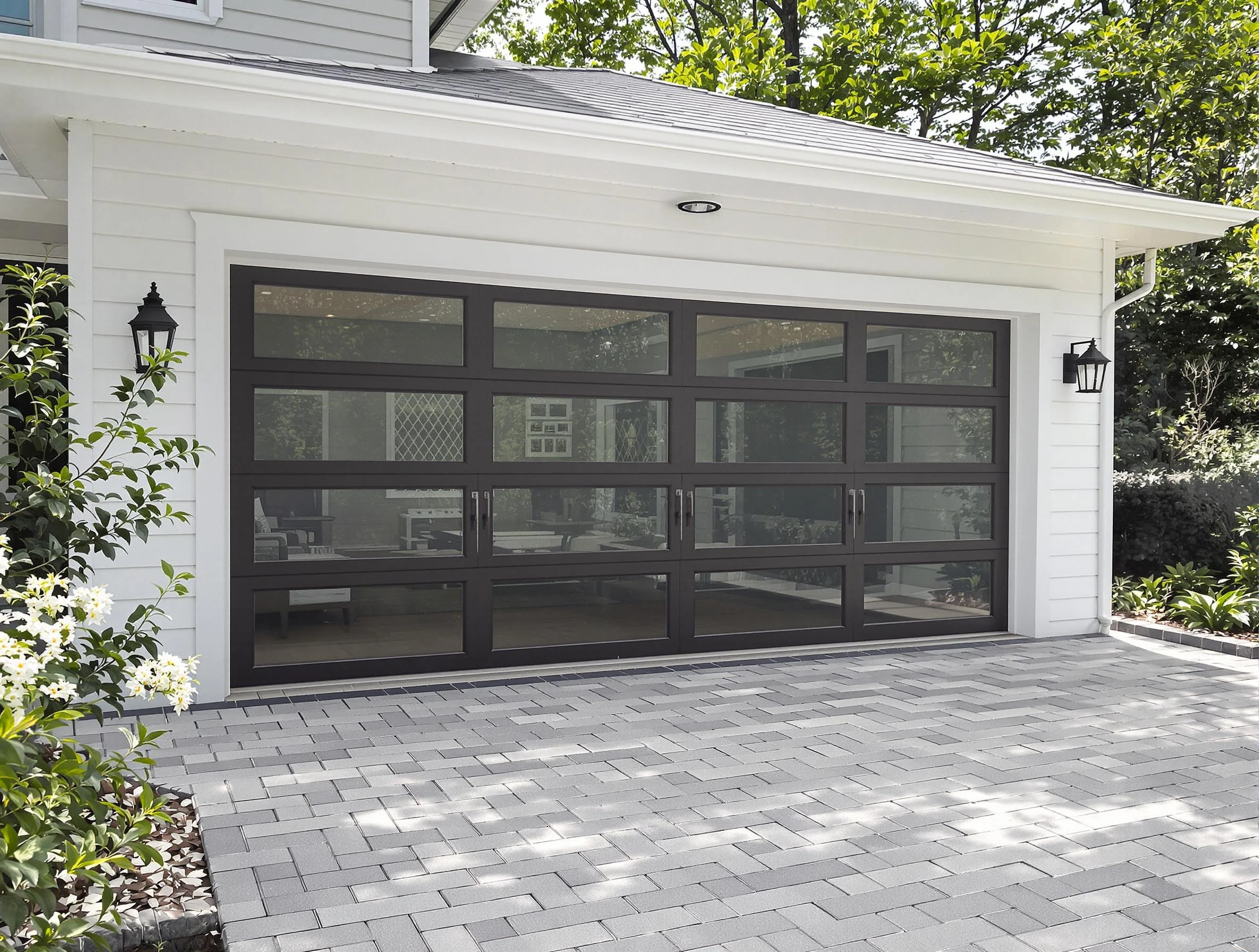 East Basin Garage Door Repair design specialist presenting custom garage door options to East Basin homeowner