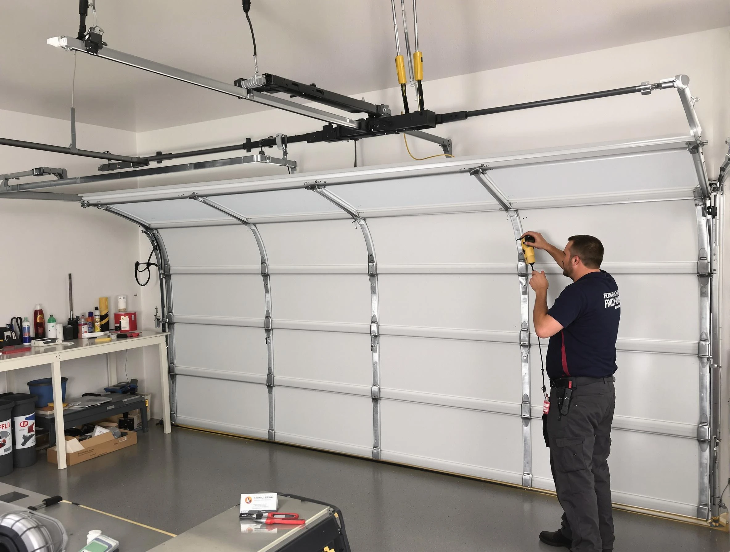 East Basin Garage Door Repair certified technician performing overhead door system repair in East Basin