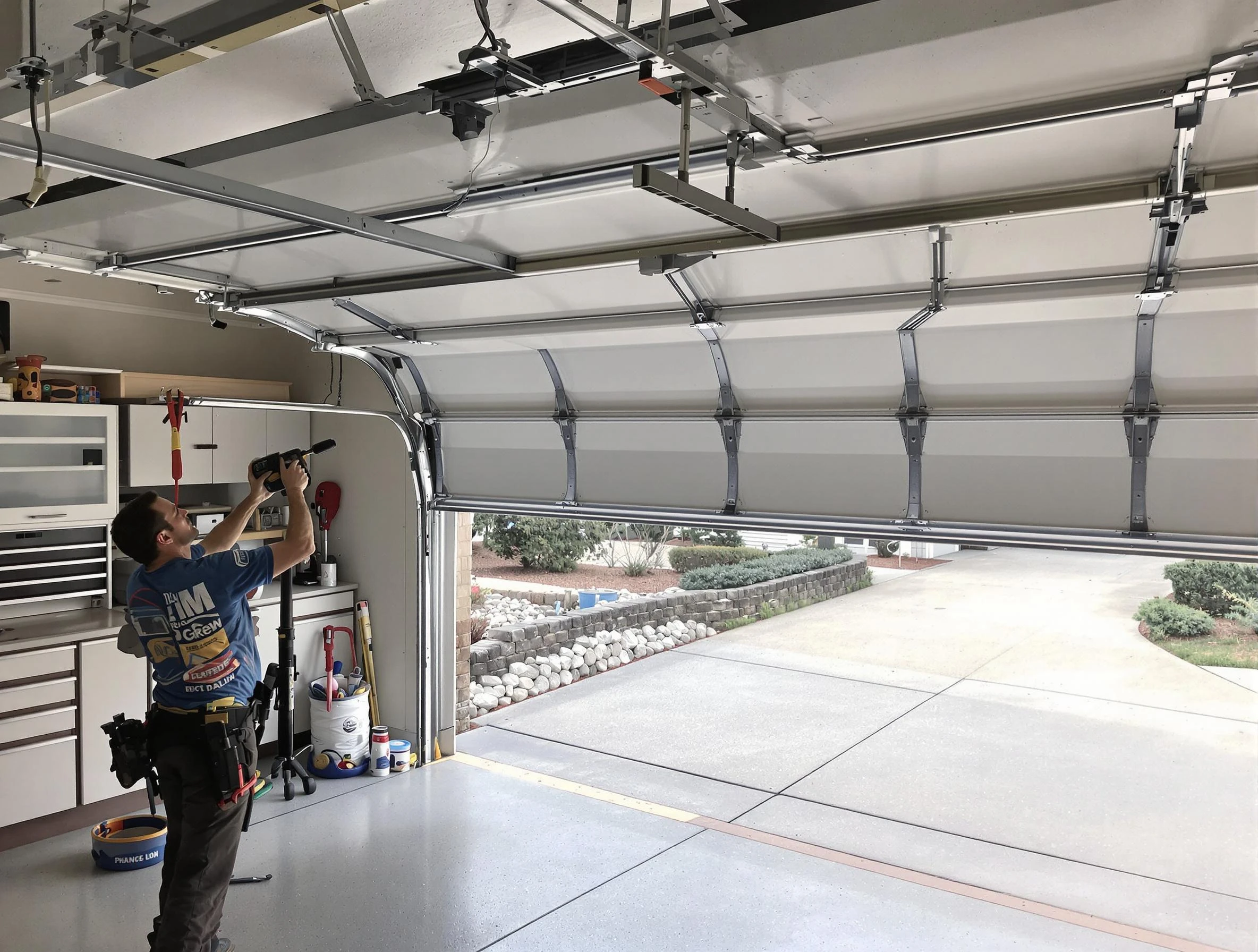Garage door track repair service by East Basin Garage Door Repair in East Basin
